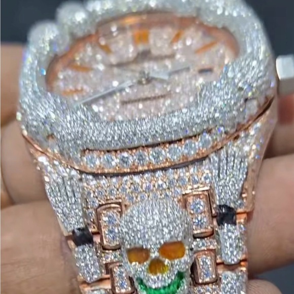 Audemars Piguet mossinate Watch - Silver rose gold and Orange only 5 made - Picture 4 of 4